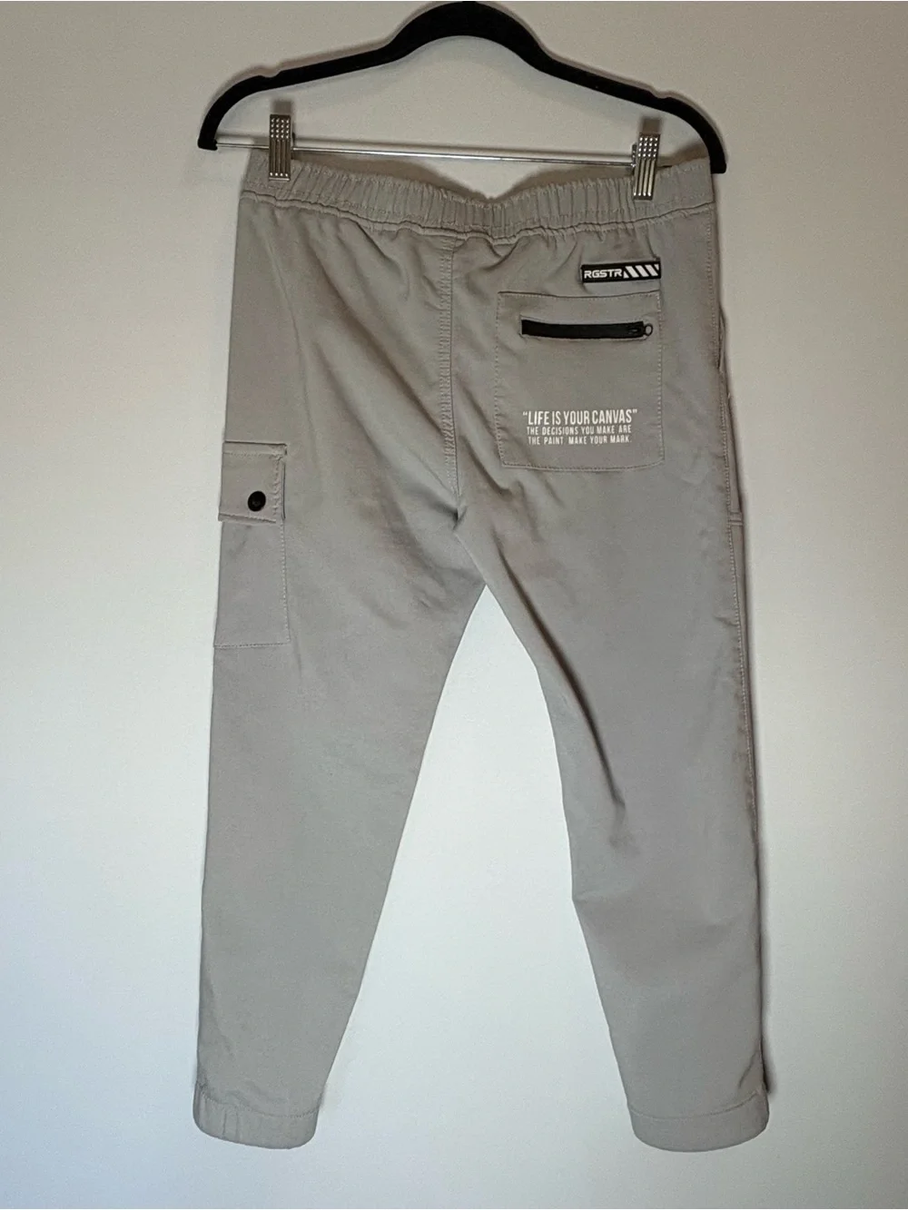 RGSTR  Casual Cargo Jogger Pants in Light Gray Sz 14/16